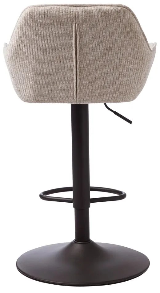 Bézs kárpitozott állítható magasságú-karfás bárszék (ülésmagasság 65 cm) Nolan – Unique Furniture