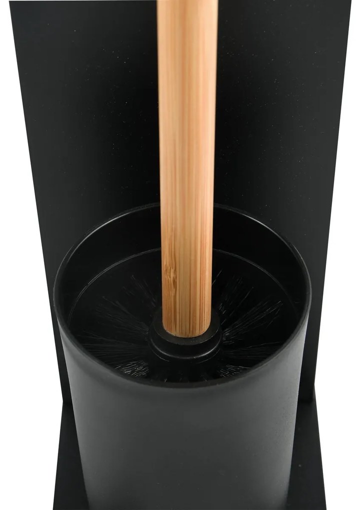 Spirella Toalettpapír-tartó kefével és Yoni tartóval 67 x 22 x 12 cm, fekete