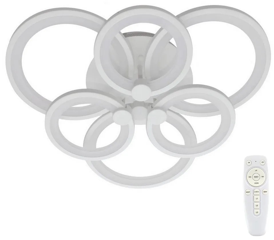 LED Felületre szerelhető csillár SIENA LED/72W/230V fehér + távirányítás