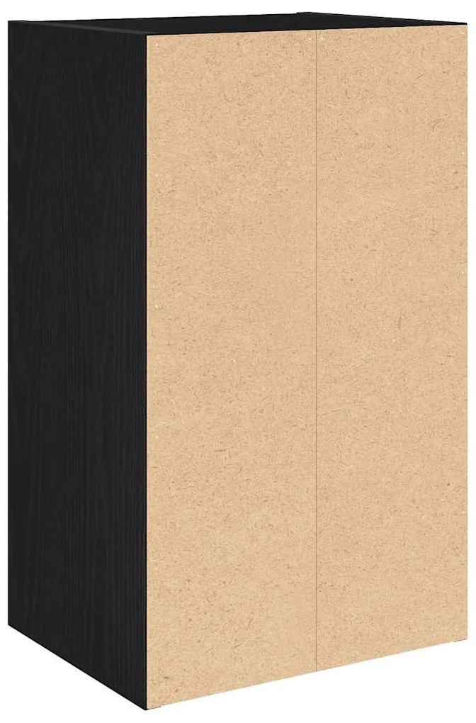 Könyvespolc fekete tölgy 31x24x52 cm Gépesített fa