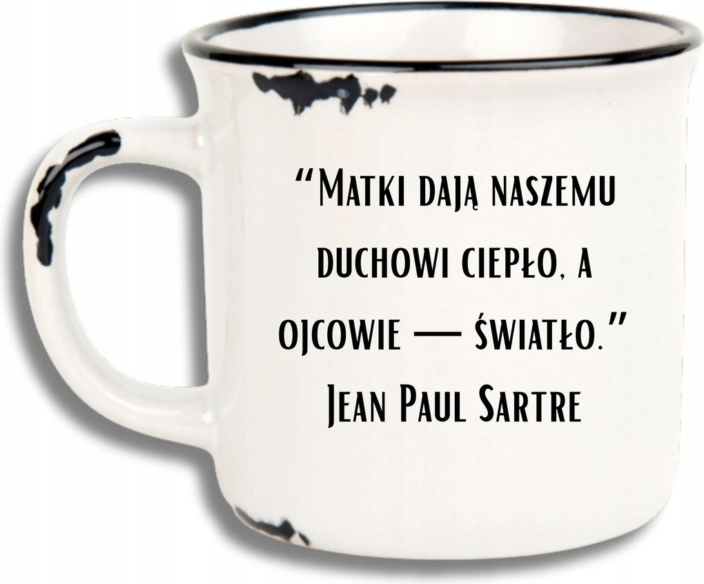 Bögre Fehér Retro Vicces Ajándék Apák Napja Jean Paul Sartre