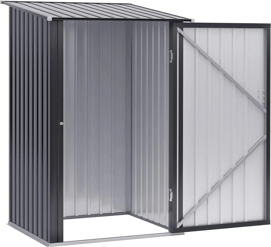Outsunny kerti fészer, szerszámoskamra 100 x 103 x 160 cm acél, sötétszürke
