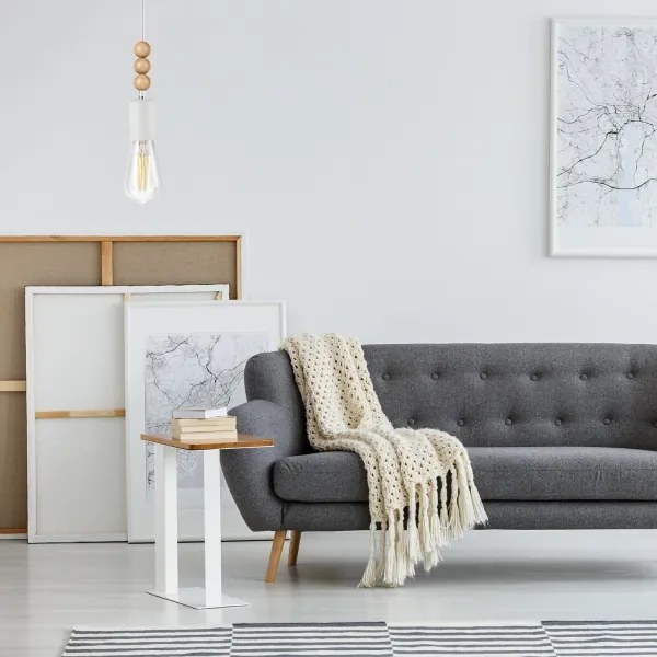 Simon függeszték 1xE27/60W/230V fehér, kábellel