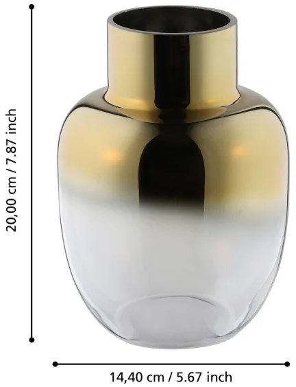 Eglo 421235 - Üvegváza SIRANANA 20x14,4 cm arany