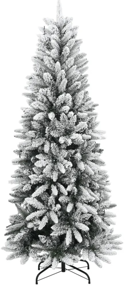 műkarácsonyfa 150 LED-del és pelyhes hóval 120 cm