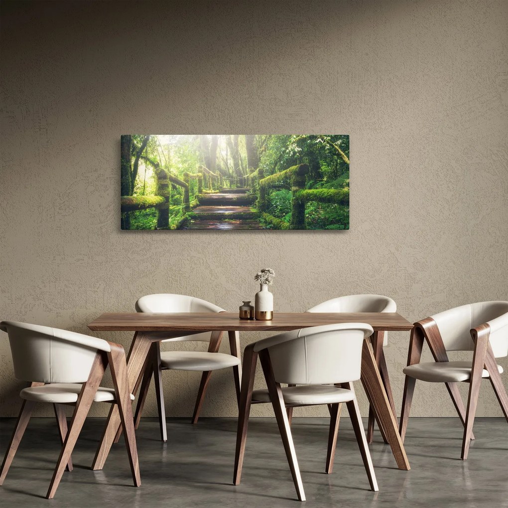 Kép - falépcsők az erdőben (120x50 cm)