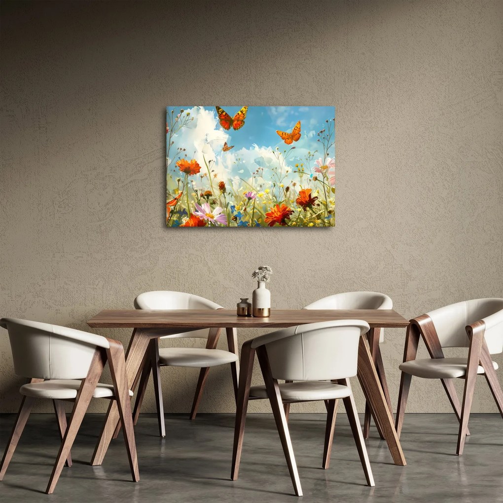 Kép - Pillangók a nyári réten (70x50 cm)