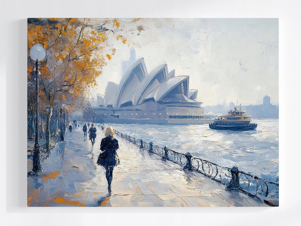 Poszter Város Sydney Ausztrália Opera Öböl Séta 80x60