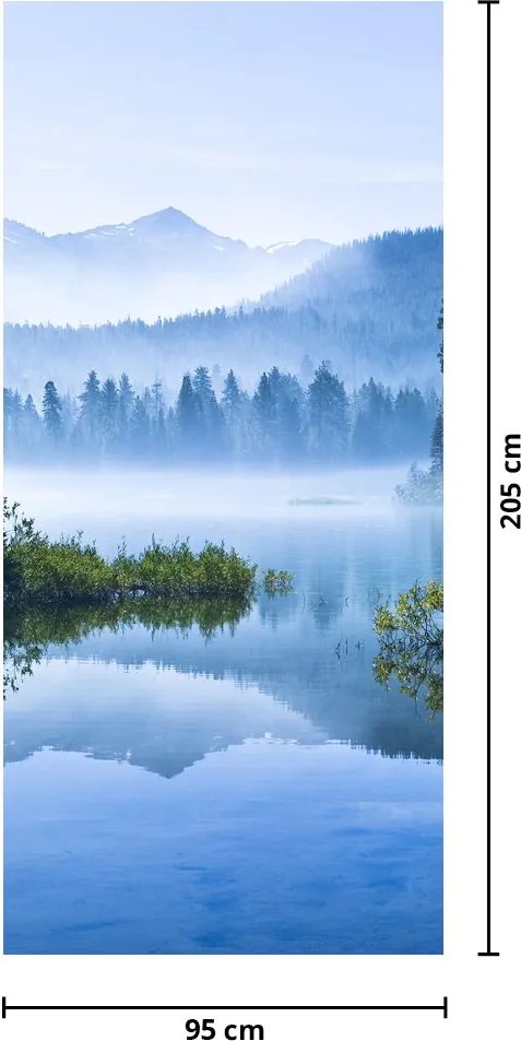 Fotótapéta ajtóra - Hegyi tó (95x205cm)