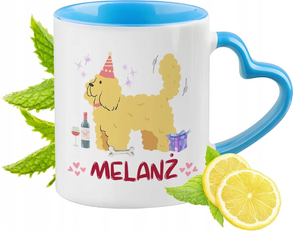 Vicces Kék Bögre Szív Alakú Füllel Ajándék