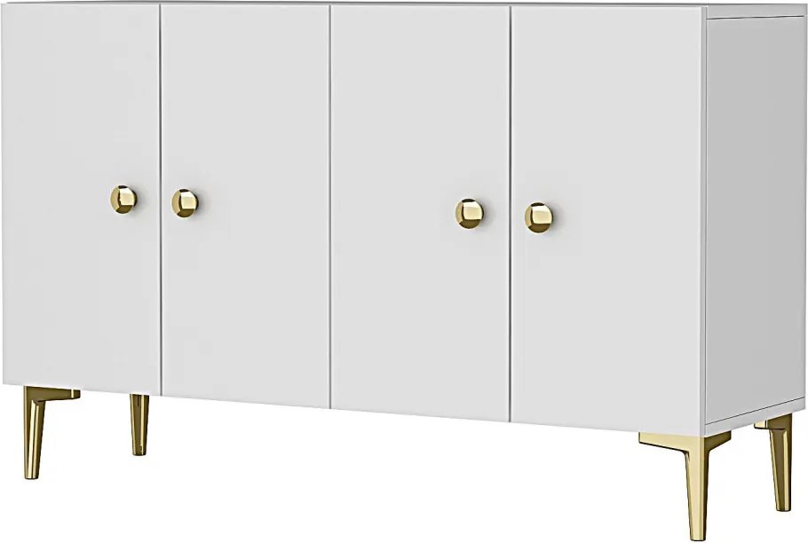 Simple komód, fehér, 120 cm