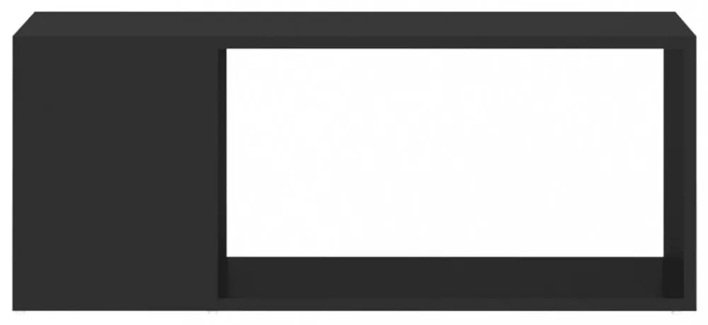 fekete szerelt fa TV-szekrény 80 x 24 x 32 cm