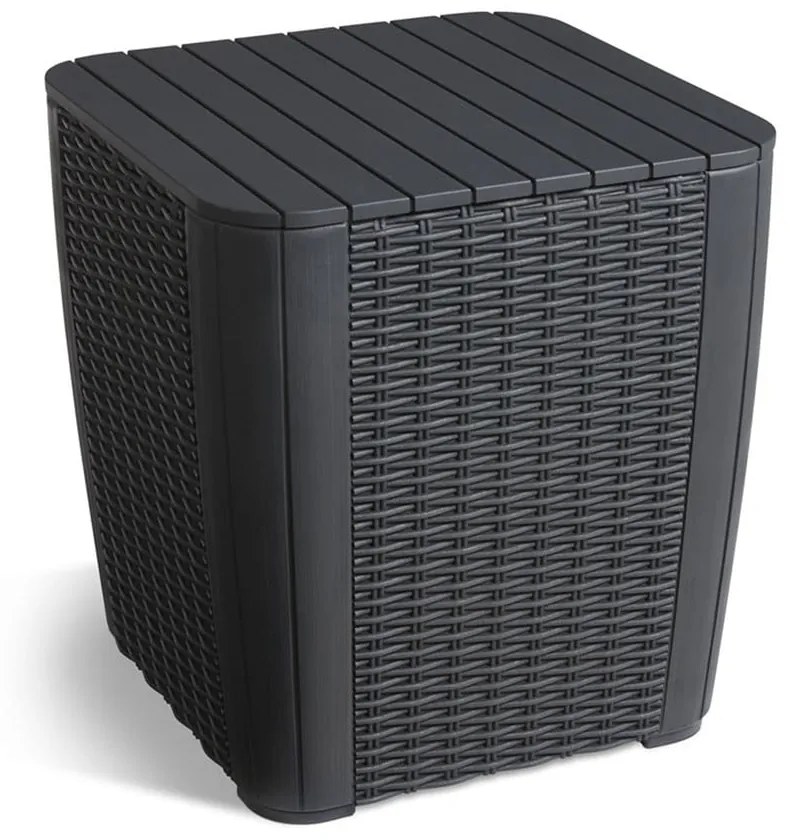 Műrattan kerti tárolóasztal 39x39 cm Luzon – Keter