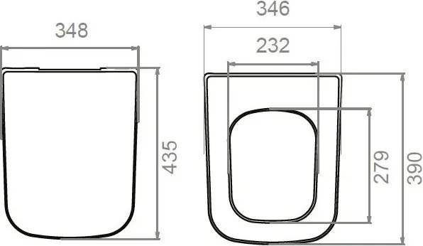 CeraStyle NOURA WC ülőke - duroplast - lecsapódásgátlós - könnyen levehető - klikk rendszerű