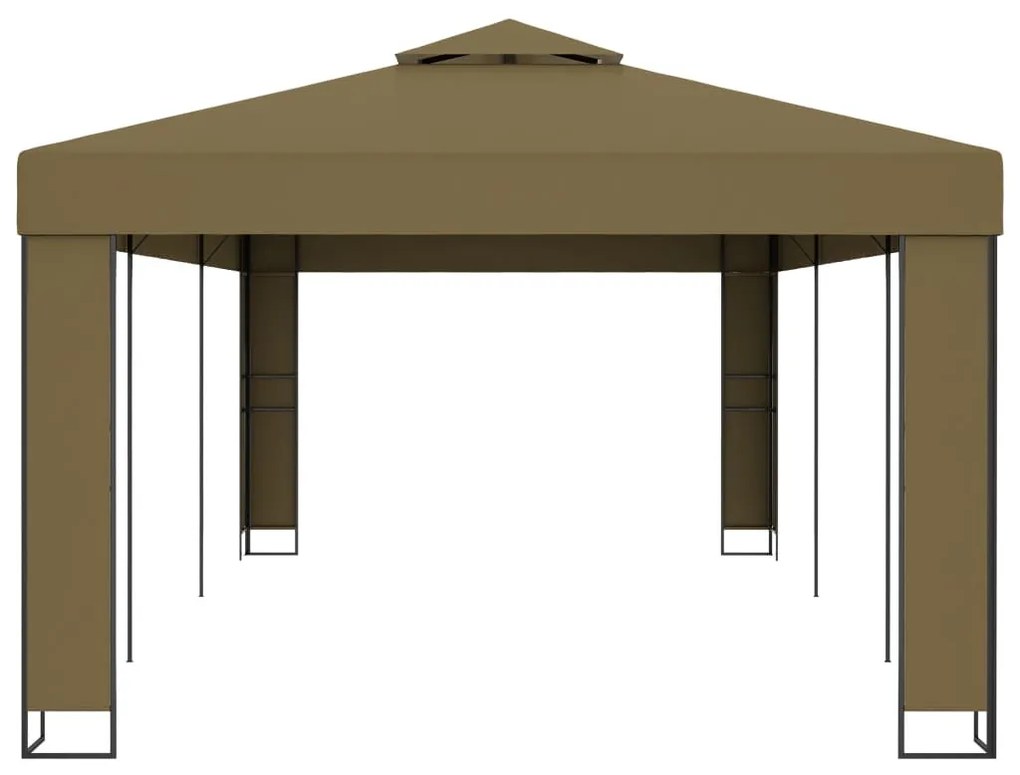 tópszínű dupla tetős pavilon 3 x 6 m 180 g/m²