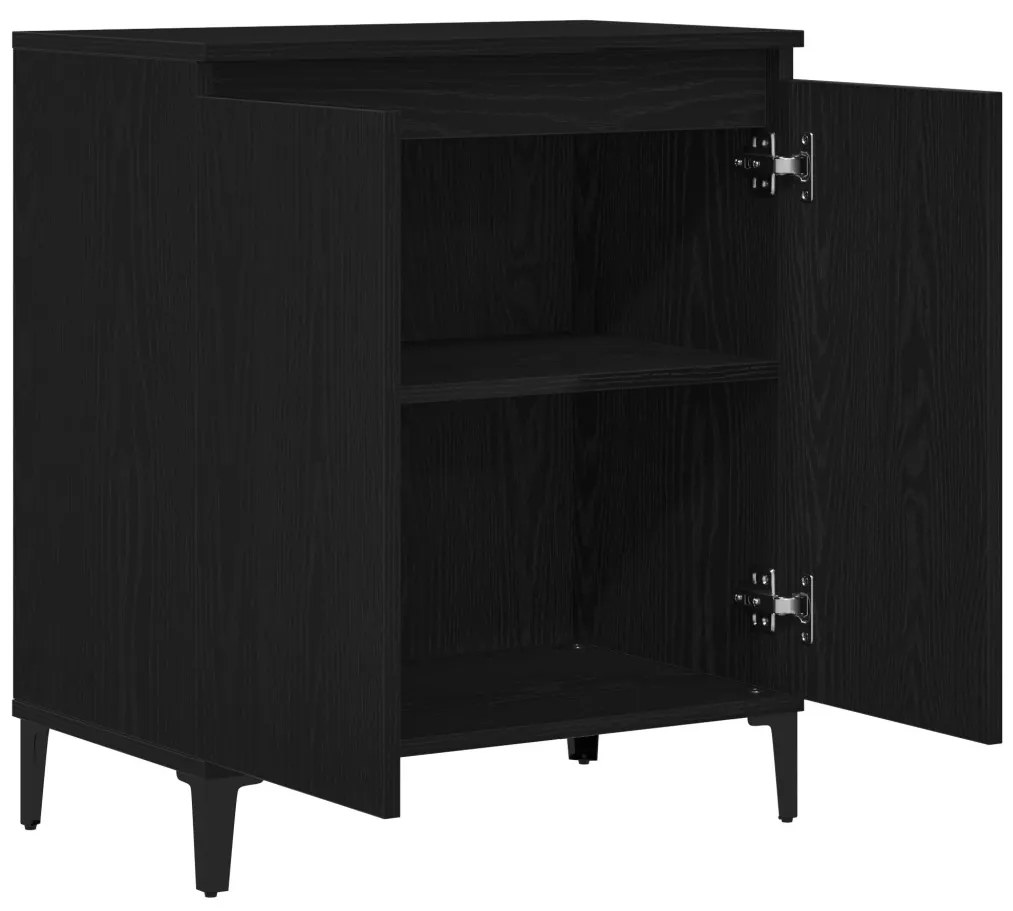 vidaXL Széf Fekete tölgy 60 x 35 x 70 cm Faanyag