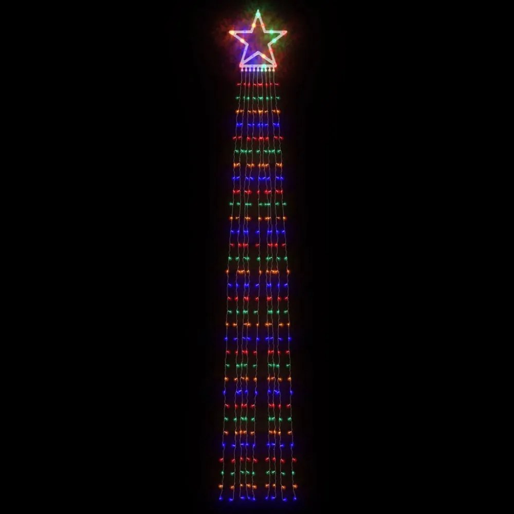 színes 320 LED-es karácsonyfafüzér 375 cm