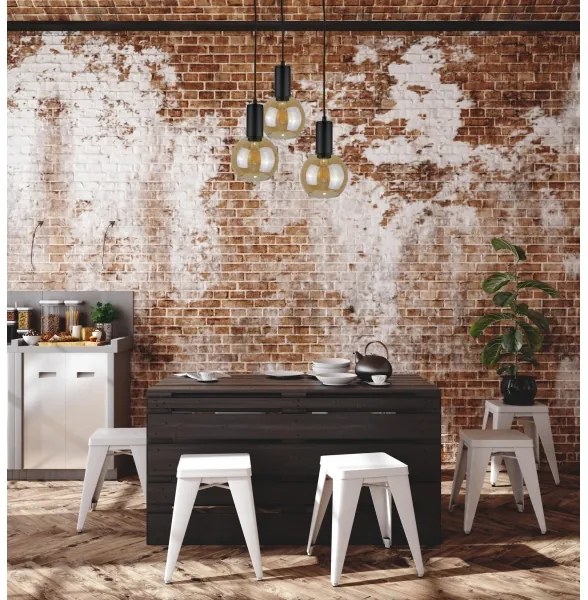 Csillár zsinóron JANTAR BLACK 3xE27/60W/230V á. 30 cm