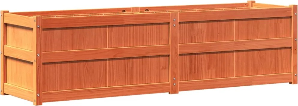 vidaXL viaszbarna tömör fenyőfa kerti virágláda 180 x 50 x 50 cm