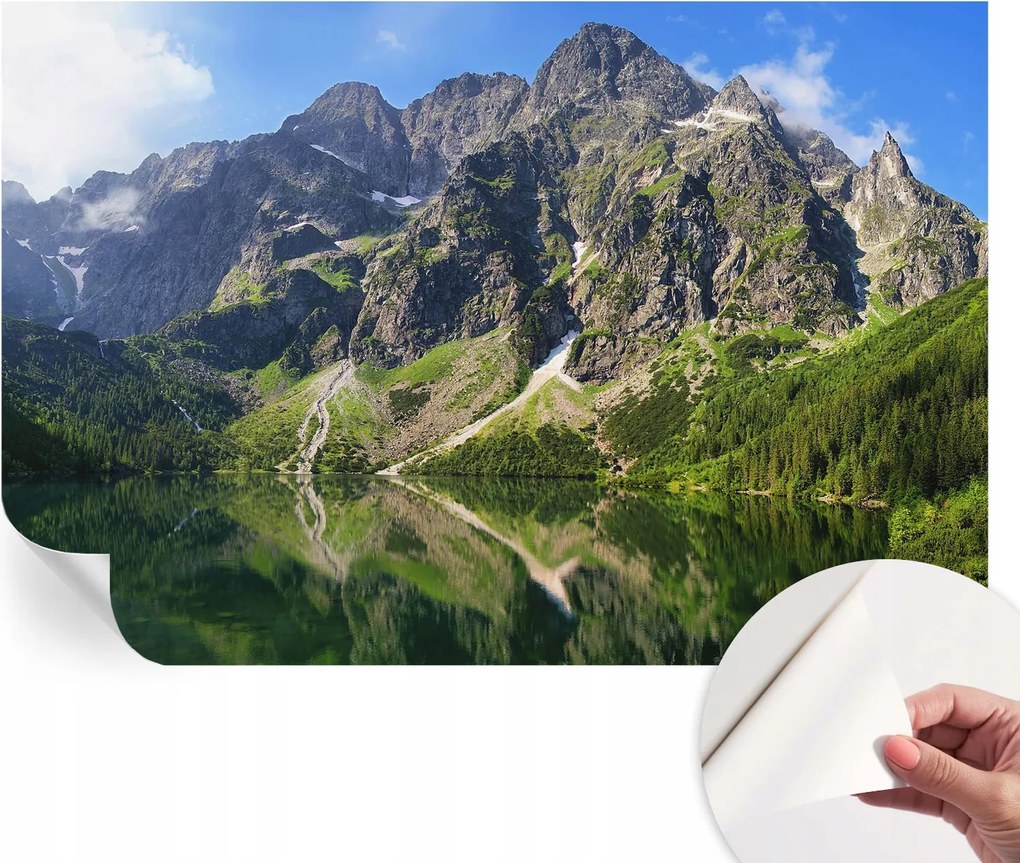 Mosható öntapadós fotótapéta étkezőbe Festői hegyek 104x70 cm