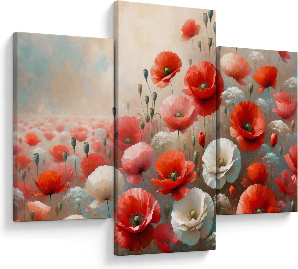 Kép - Pipacsok festménye (90x60 cm)