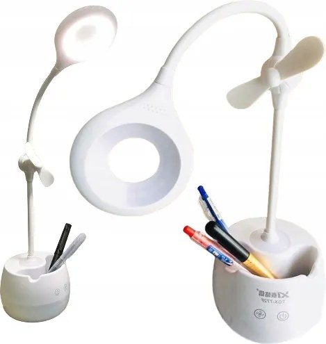 Asztali Lámpa Ventillátorral Led Érintőképernyős Asztali Olvasás Tanulás Munka