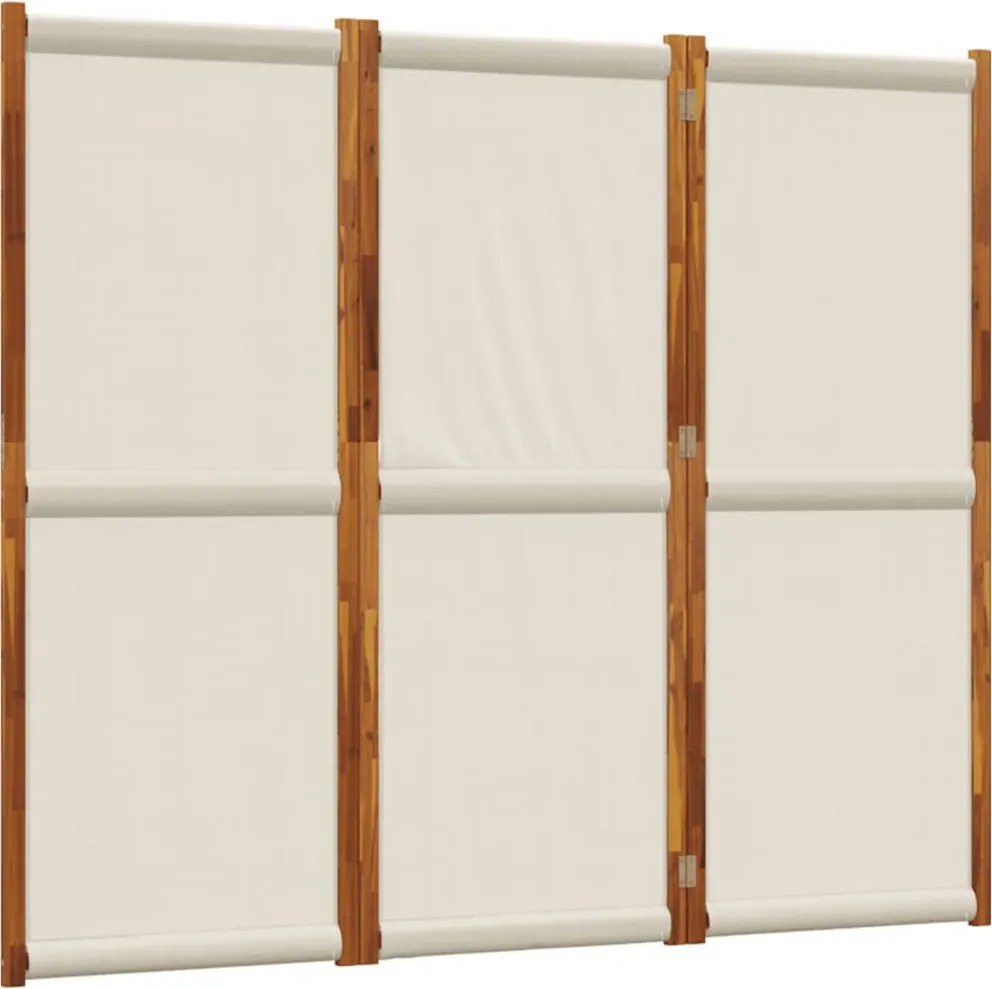 vidaXL világosszürke 3 paneles térelválasztó 210 x 180 cm