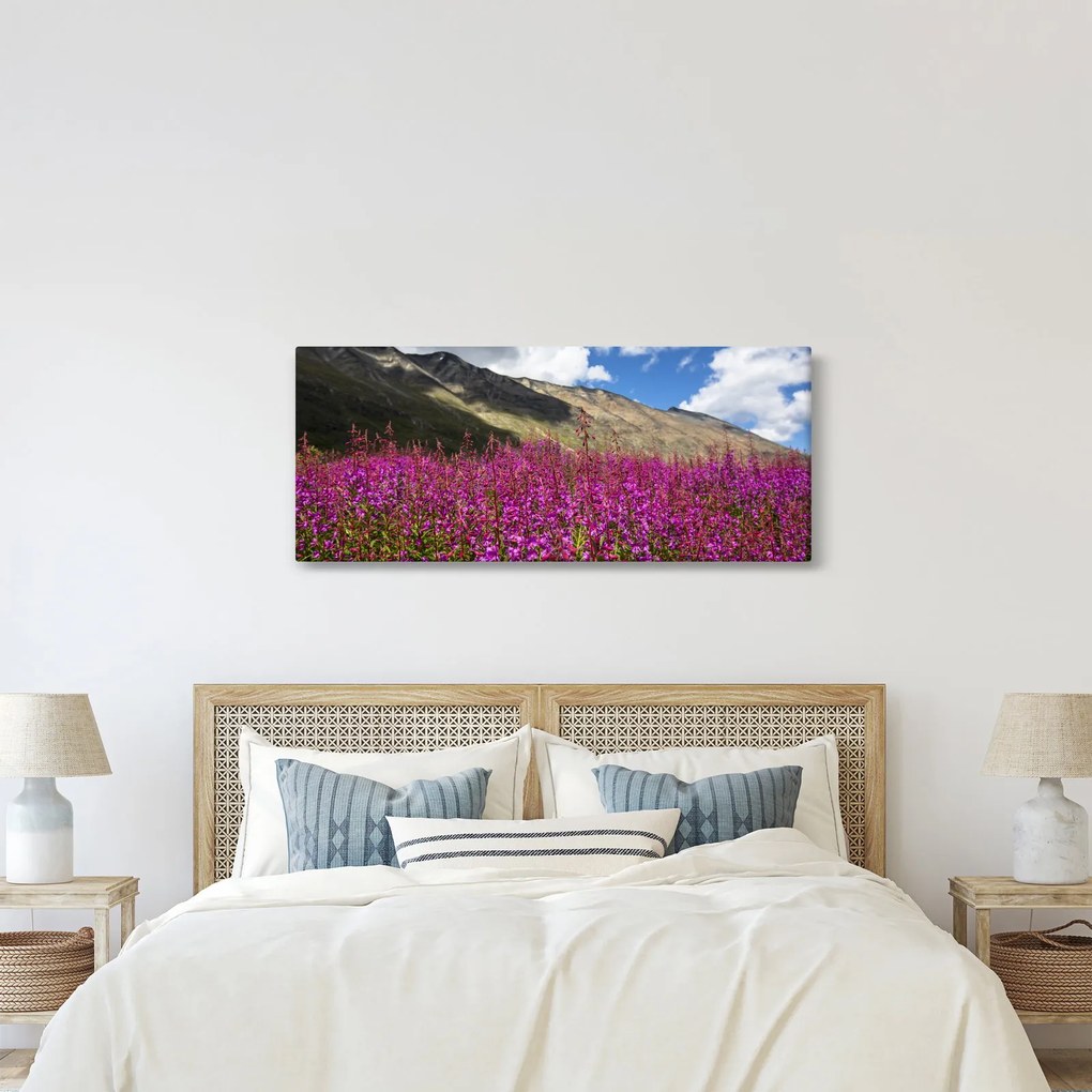 Hegyi rét tája (120x50 cm)