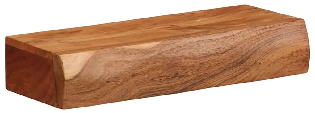 2 darab tömör akácfa fali polc 40x17x8 cm