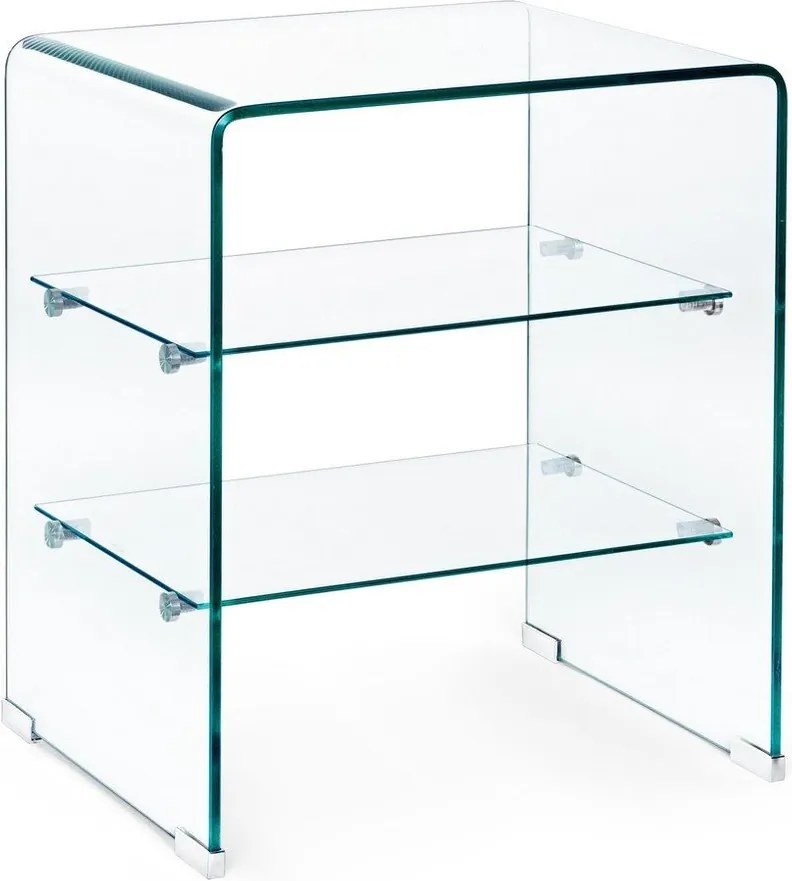 Üveg tárolóasztal 40x50 cm Iride – Bizzotto