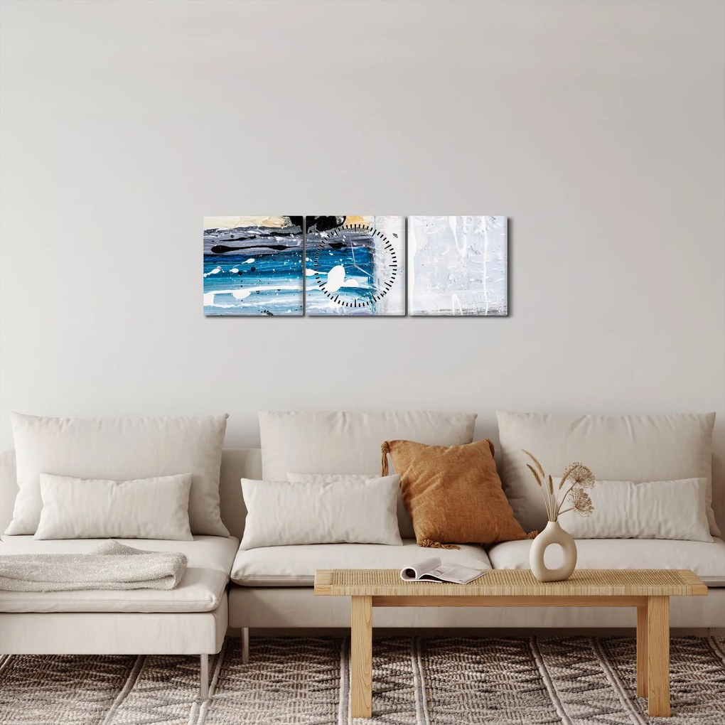 Kép - Absztrakt vonások (órával) (90x30 cm)