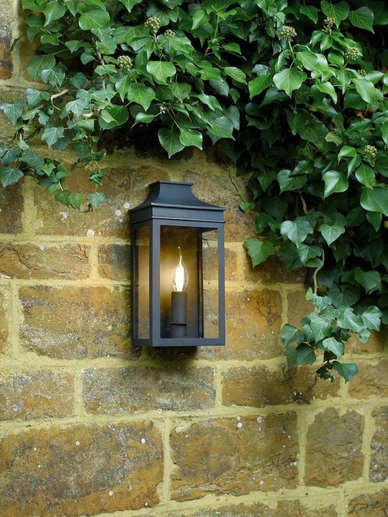DAR LIGHTING VAP5222 VAPOUR Klasszikus Kültéri Fali Lámpa Fekete, Átlátszó E14 IP44
