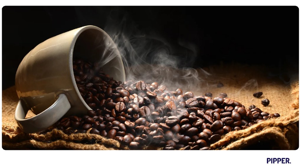 PIPPER. Öntapadós textiltapéta "Kávéscsésze"
