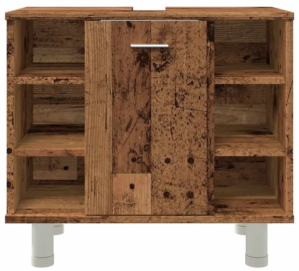 Fürdőszoba szekrény régi fa 60x32x53,5 cm műszaki fa