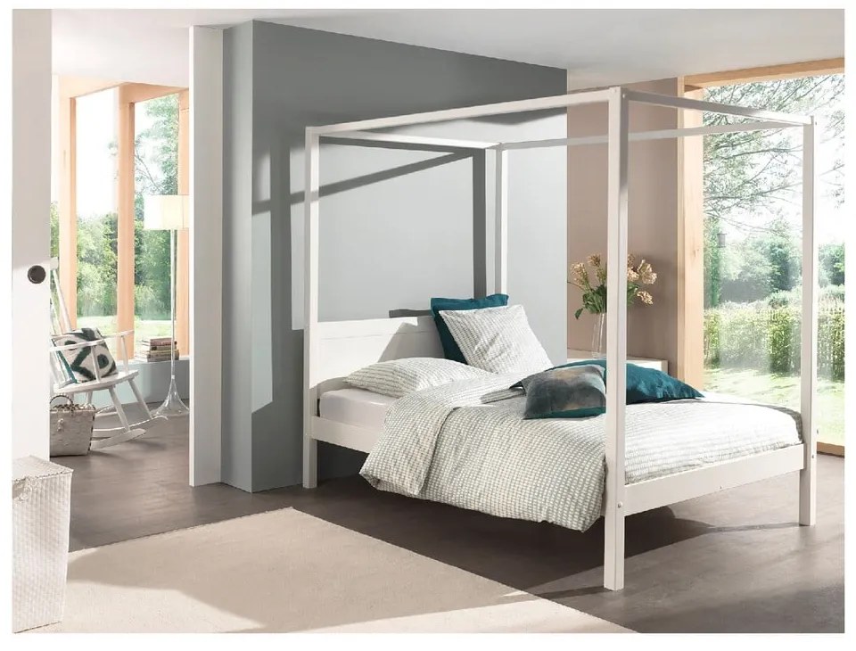 Fehér gyerekágy 140x200 cm PINO CANOPY – Vipack