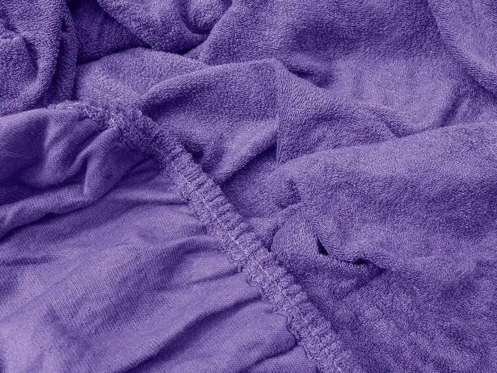 Frottír EXCLUSIVE sötétlila lepedő 90x200 cm