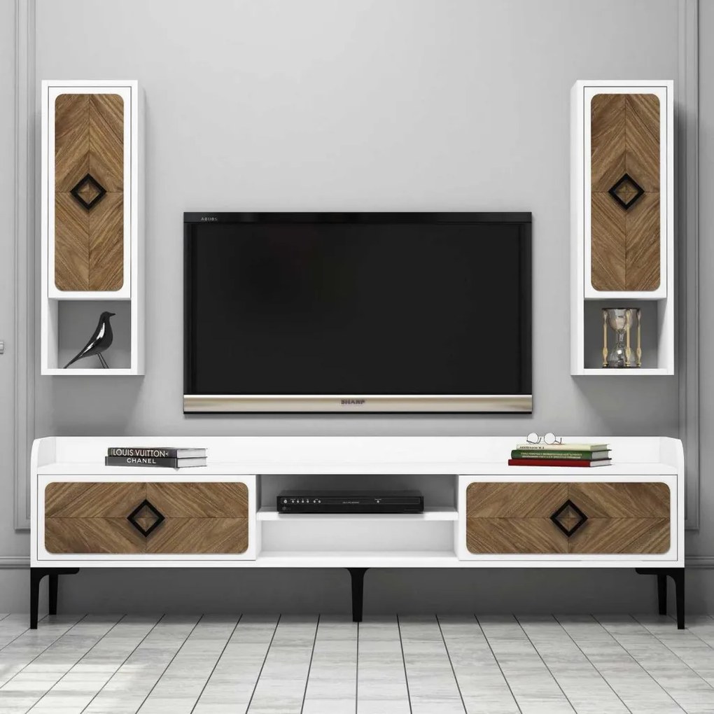 Samba TV-állvány, fehér, 180 cm