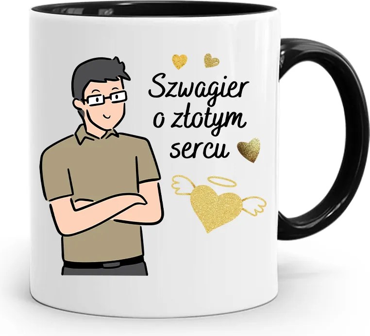 Sógornak Fekete Bögre Születésnapi Ajándék fényképes nyomtatással