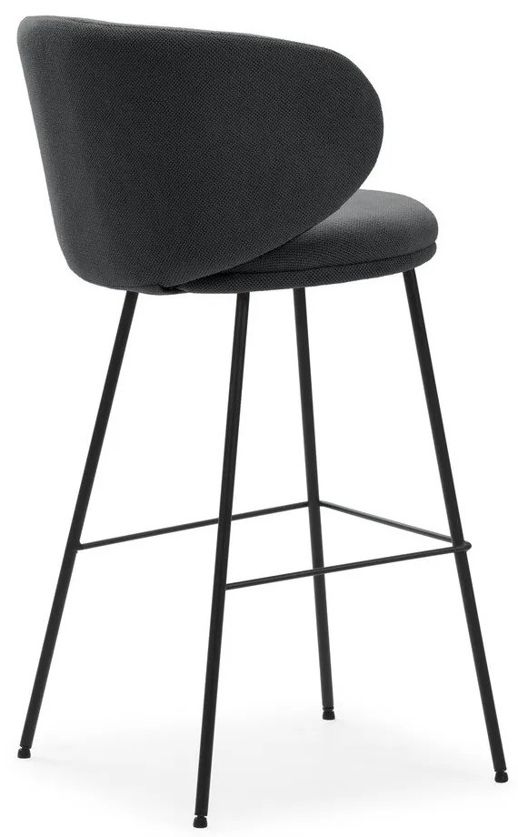 Sötétszürke bárszék szett 2 db-os (ülésmagasság 65 cm) Rush – Marckeric