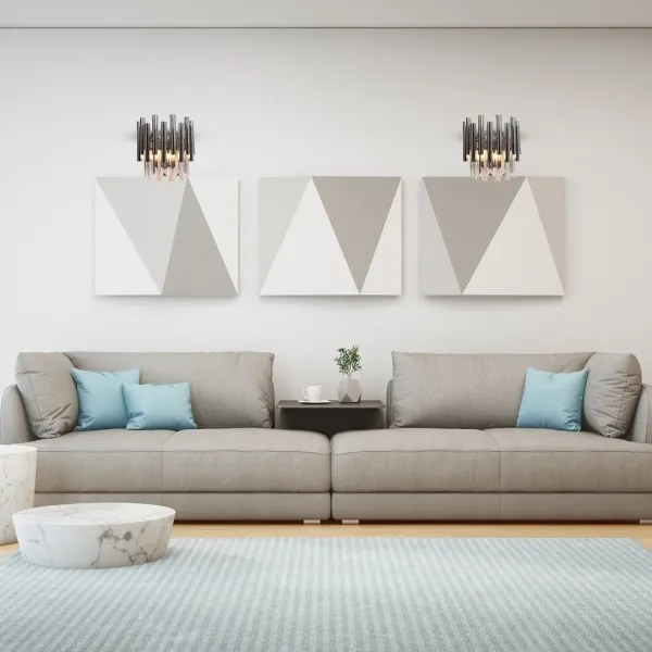 Fali kristály lámpa MADISON 2xE14/40W/230V króm