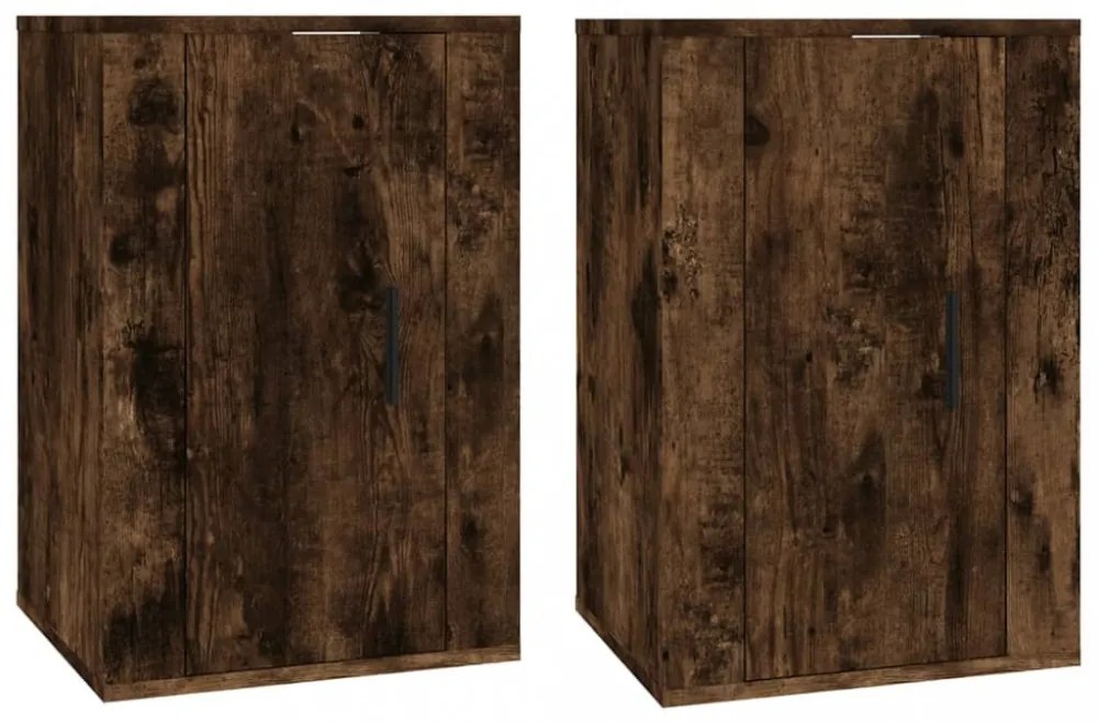 2 db füstös tölgy falra szerelhető TV-szekrény 40x34,5x60 cm