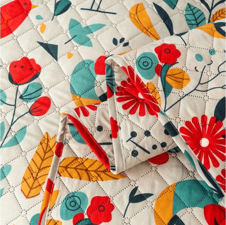 RETRO BIRD színes ágytakaró Méret: 170 x 210 cm