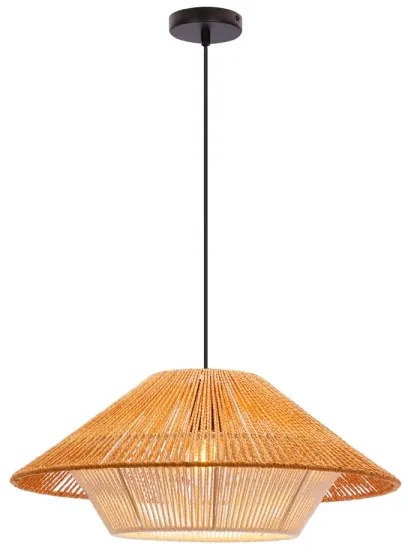 AFRICA függőlámpa kábellel 1xE27/40W/230V, átm. 50 cm, barna/krémszínű