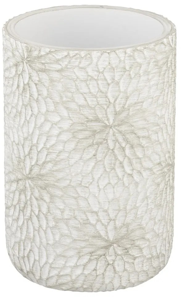 Fehér-aranyszínű poligyanta fogkefetartó pohár Montalfano – Wenko