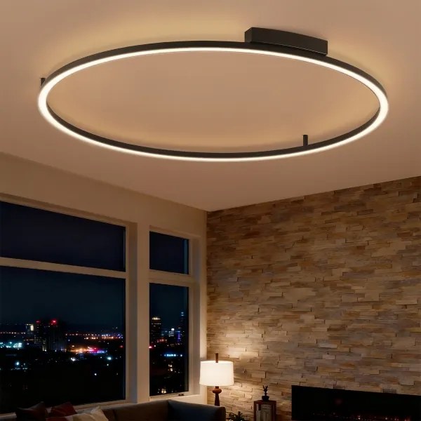 Brilagi - PORTOFINO LED dimmelhető lámpatest, 85W/230V, átm. 120 cm, fekete + távirányító