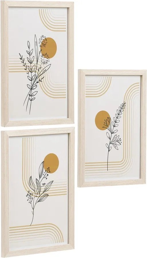 Világos natúr színű fali képkeret szett 3 db-os 21x30 cm Madison – House Nordic
