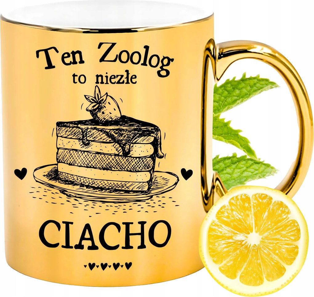 Prémium Arany Csillogó Bögre Zoológusnak Ajándék Nyomtatott Fotóval