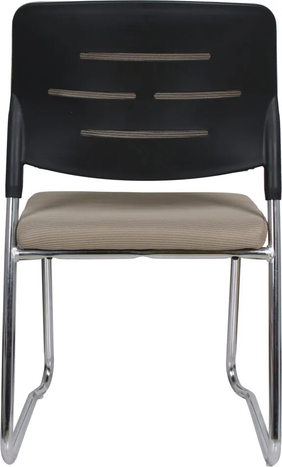 Tárgyalószék, világosbarna/króm, KLEDI