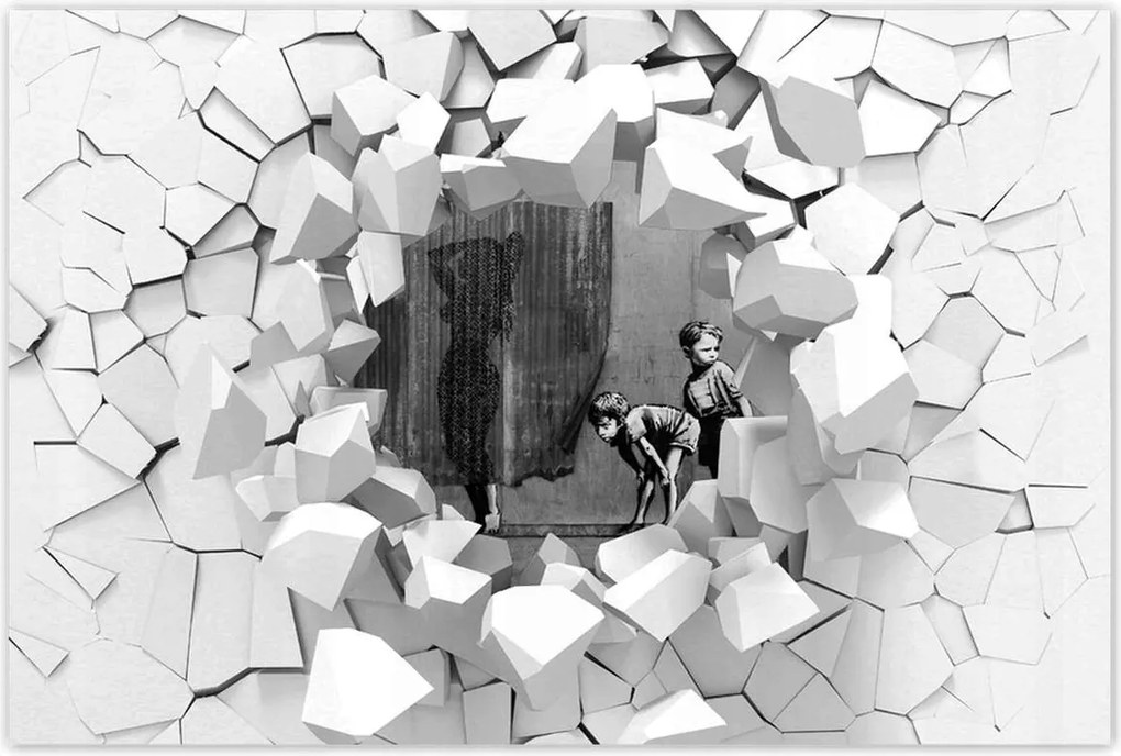 Poszterek 120x80 Banksy Csaj Zuhany