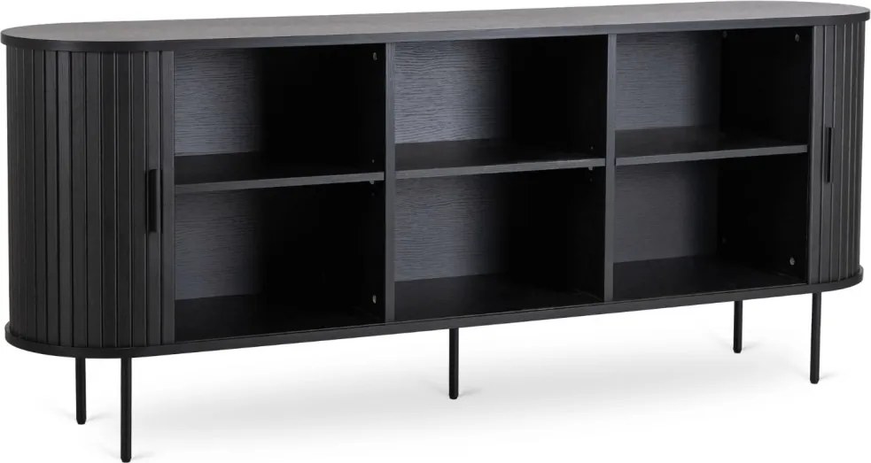 Komód 180 cm fekete színben – TRISH